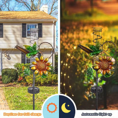 Solar Sunflower Rain Gauge