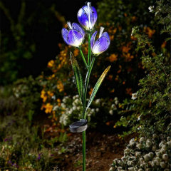 Glass Flower Solar Powered Light