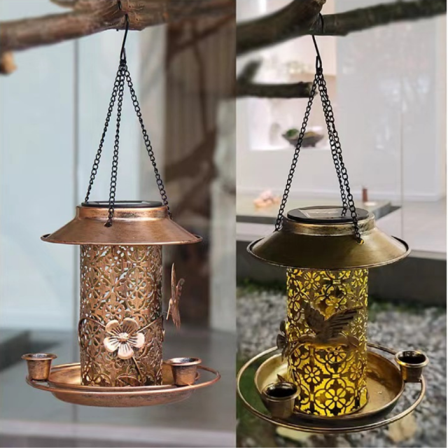 Solar Bird Feeder for Outdoors Hunging