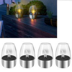 Pack of 6 Solar Flickering Candle Light