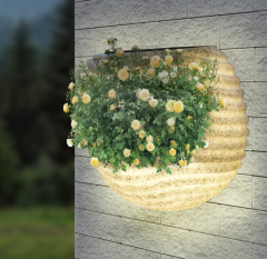 Solar Flower Pot Wall Sconces