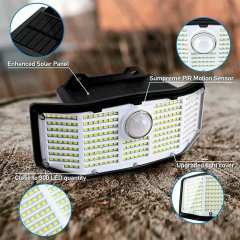 252LED Solar PIR Motion Sensor Wall Light