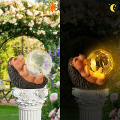 Hedgehog Garden Ornaments with Solar Light