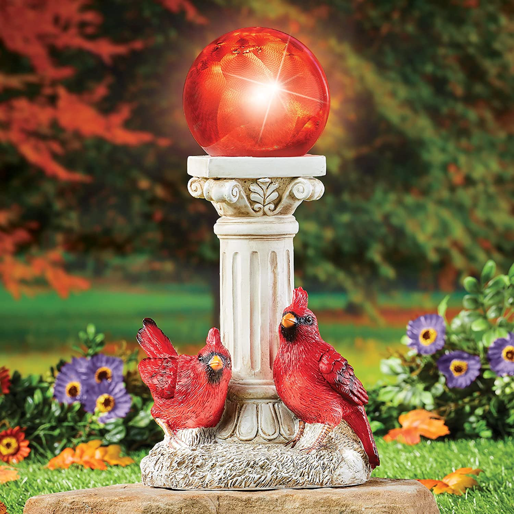 Solar Powered Cardinals Orb Light