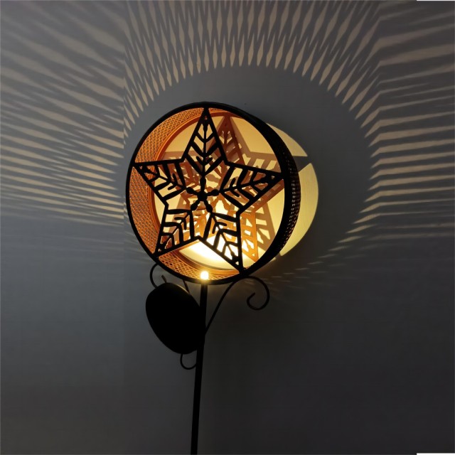 Decorative Star Solar Stake Light