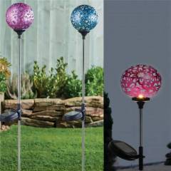 Metal Hollow Globe Solar Stake Light