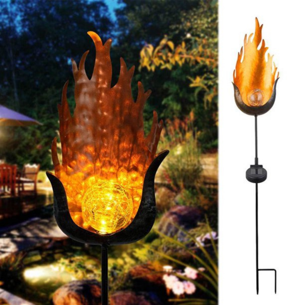 Solar Simulate Flame Stake Light