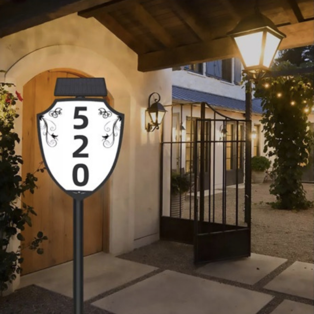 Solar House Number Light