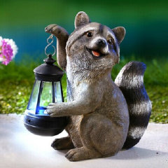 Solar Racoon with Lantern Light