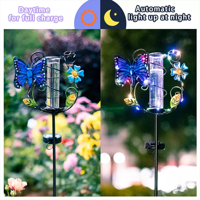 Solar Butterfly Rain Gauge