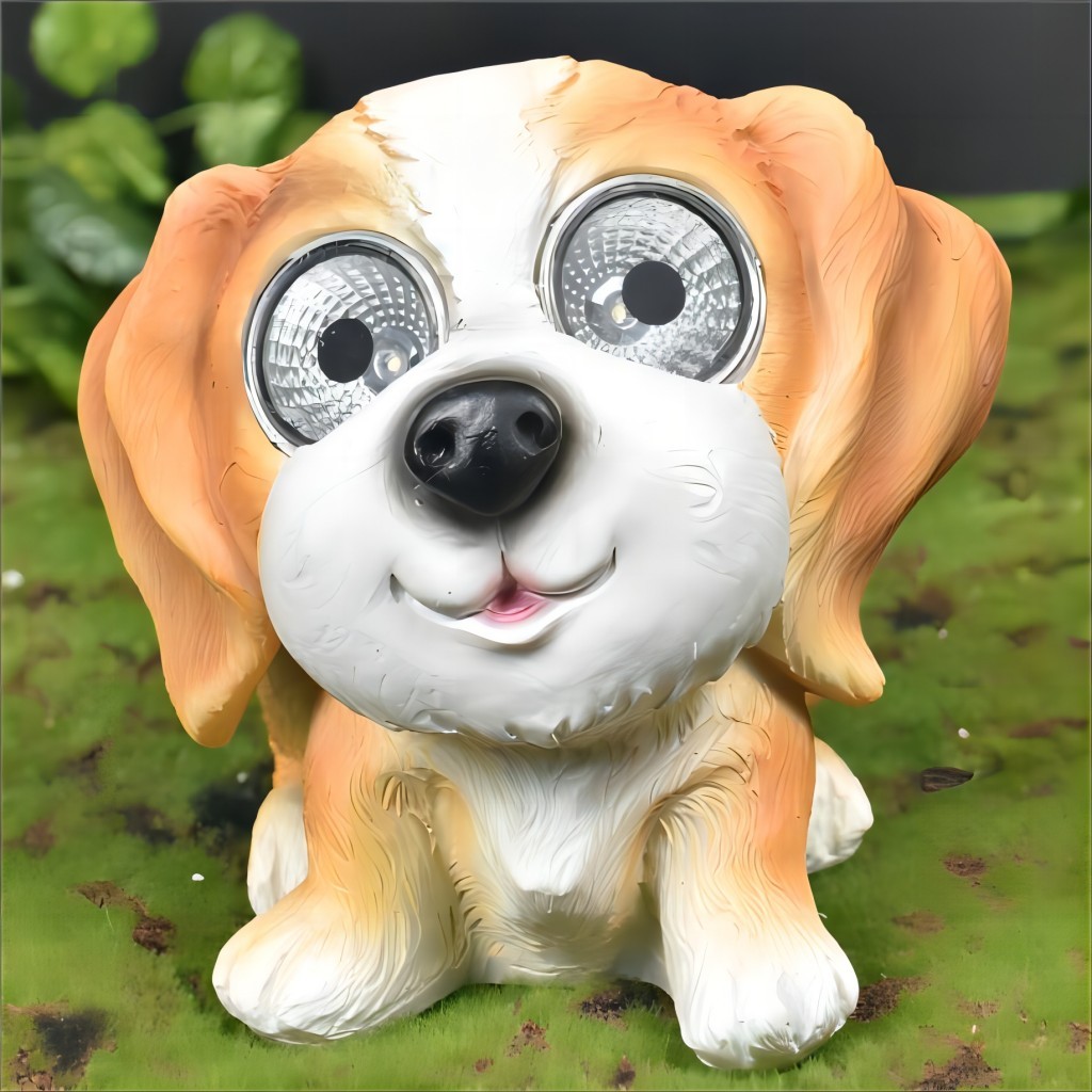 Resin Puppy Solar Light