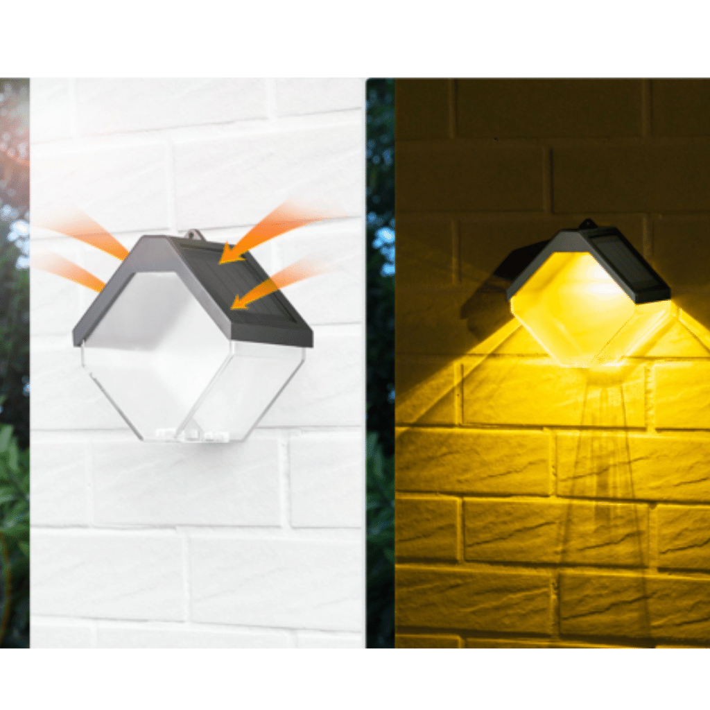 Set of 2pcs RGB Solar Wall Lamp