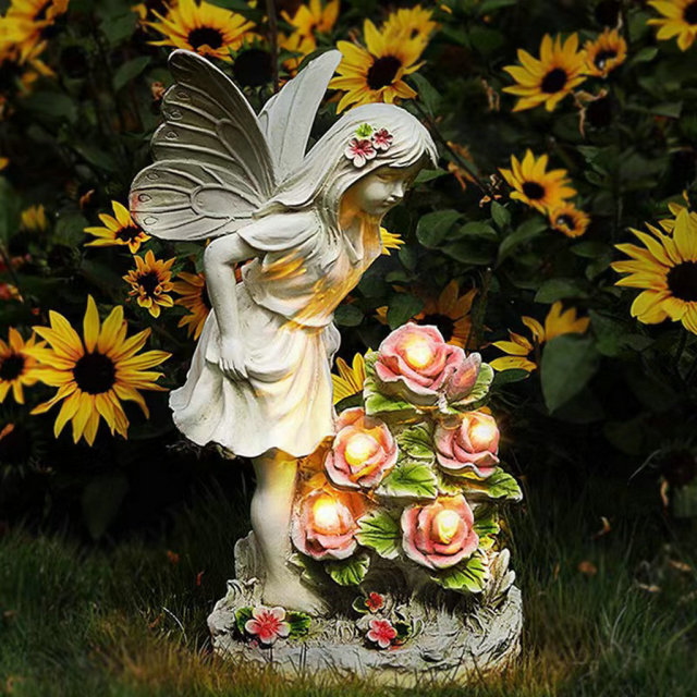 Elfe Statue Solar LED Light