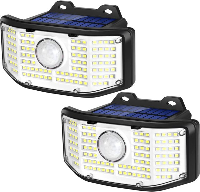 112LED Solar PIR Motion Sensor Wall Light