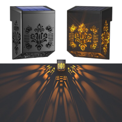 Set of 2 Garden Projected Solar Deck Light