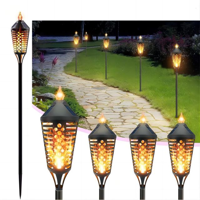 Flickering Dancing Flame Solar Pathway Light