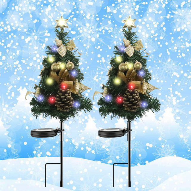 Solar Christmas Tree Stake Light