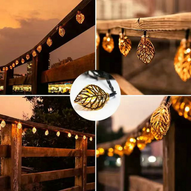 20LED Metal Leaf Solar String Light