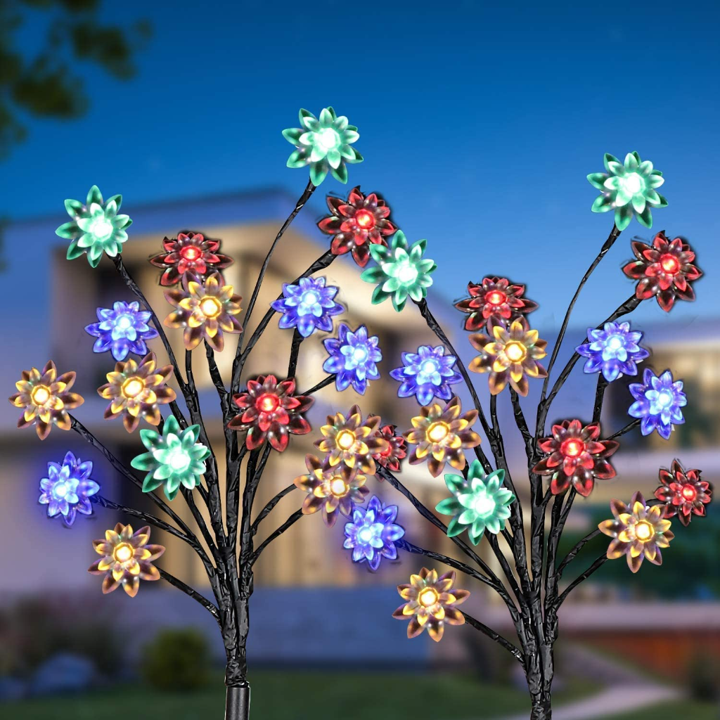 Set of 2pcs Solar Power Fairy Landscape Tree