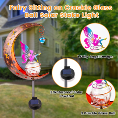 Moon Fairy Wind Chimes Hanging Solar Light