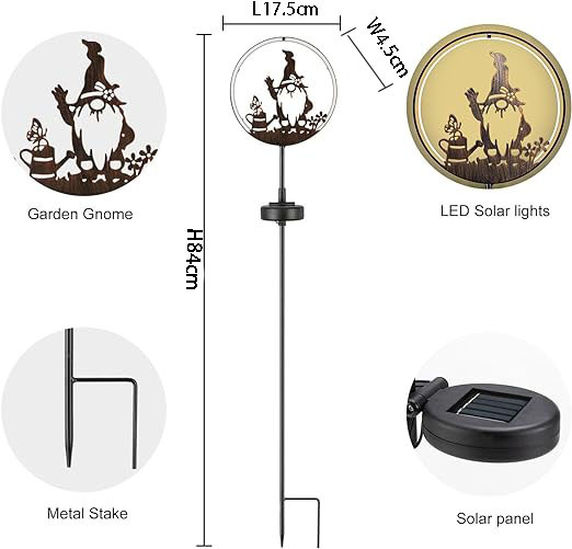 Metal Gnome Solar Strip Light