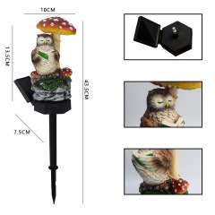 Solar Resin Mushroom Light