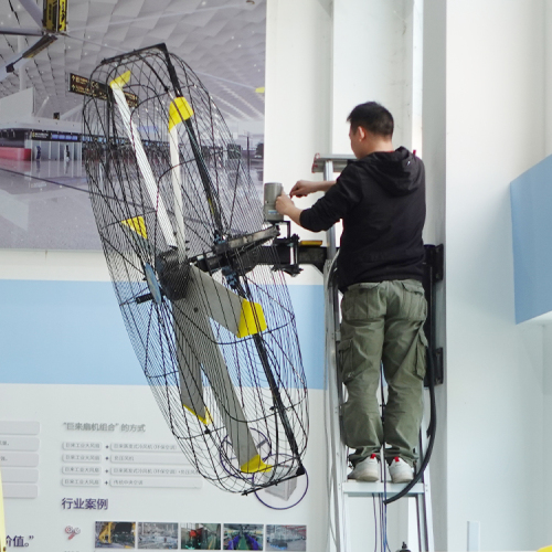 GP Series HVLS wall-mounted fan sizes are 1.5m & 5FT