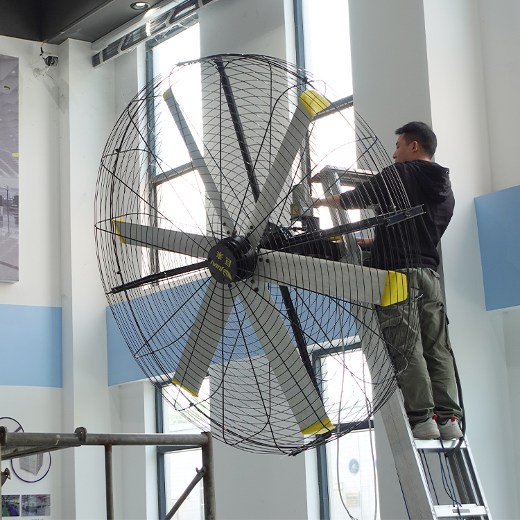 High-Efficiency 2m Oscillating Wall-Mounted Industrial Fan