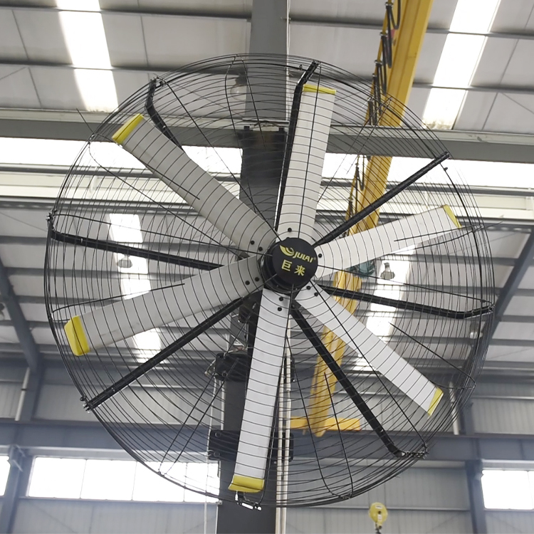 High-Efficiency 2m Oscillating Wall-Mounted Industrial Fan