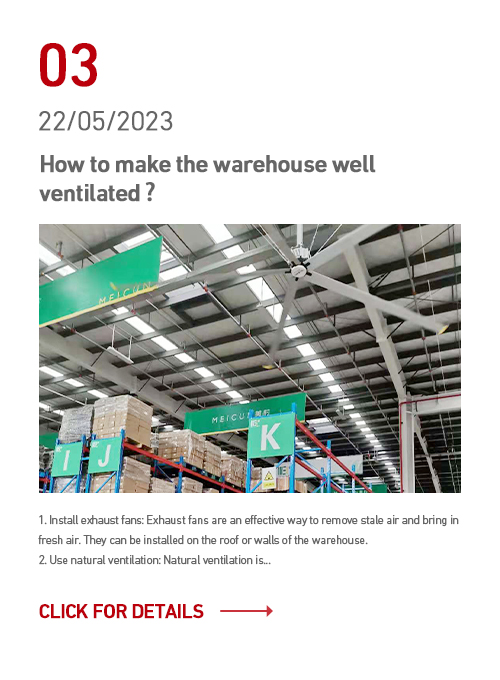 How to make the warehouse well ventilated
