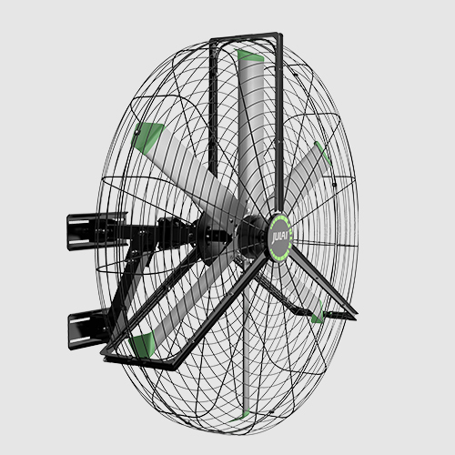 GP Series HVLS wall-mounted fan sizes are 1.5m & 5FT