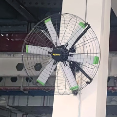 GP Series HVLS wall-mounted fan sizes are 1.5m & 5FT