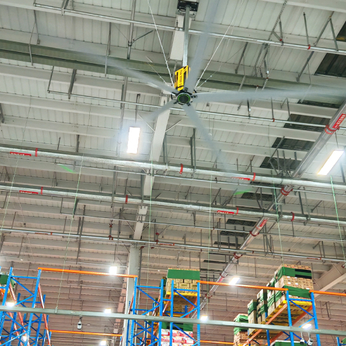 KF Series High-Volume Low-Speed (HVLS) Industrial Ceiling Fans for Efficient Warehouse Cooling
