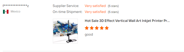 Mexico customer feedback 3D wall mural printing machine