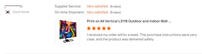 South Korea customer L3118 wall printer fast safe delivery