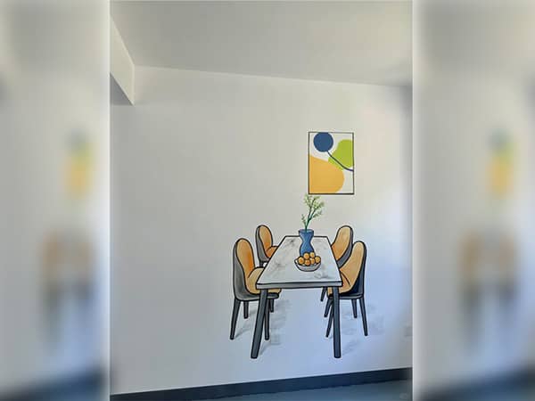 TXC-UV210 wall printer minimalist abstract dining mural printing for apartment home interior wall decoration