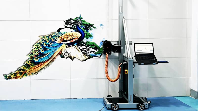 WP2500 Vertical Wall UV Printer Working Demo