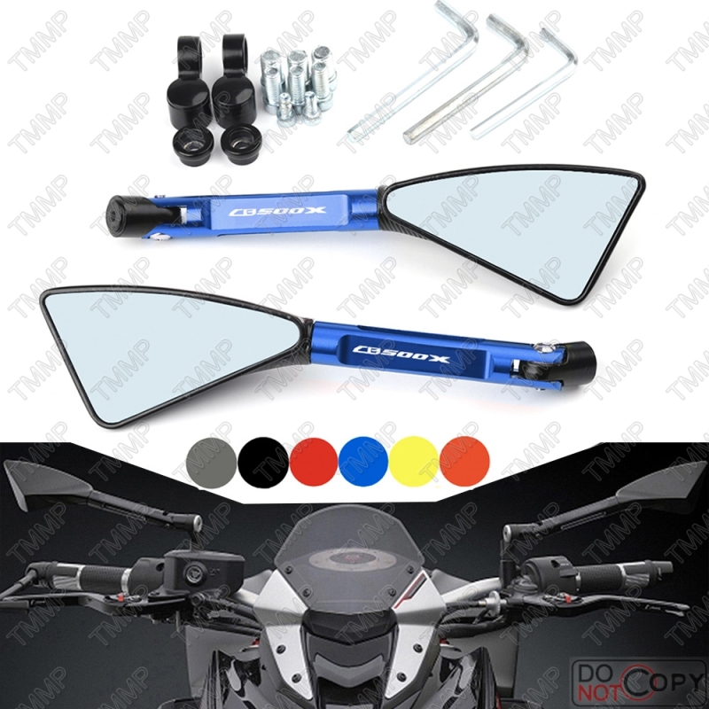 Motorcycle triangular rearview mirror