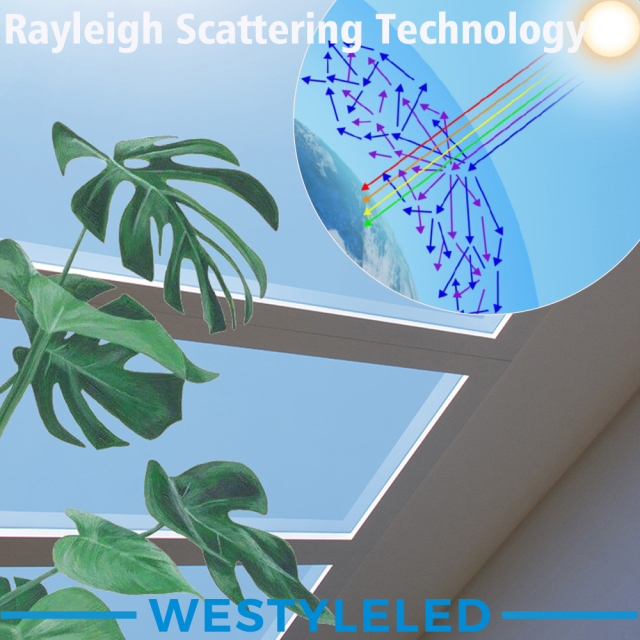 300*600mm Sunrise and Sunset Simulation Virtual Roof LED Skylight
