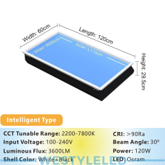 300*600mm Sunrise and Sunset Simulation Virtual Roof LED Skylight