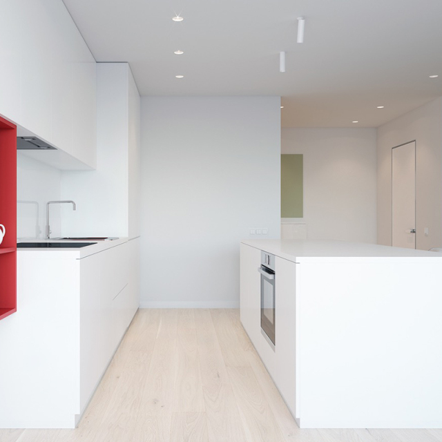 Modern Design Modular White Kitchen Cabinet With Island