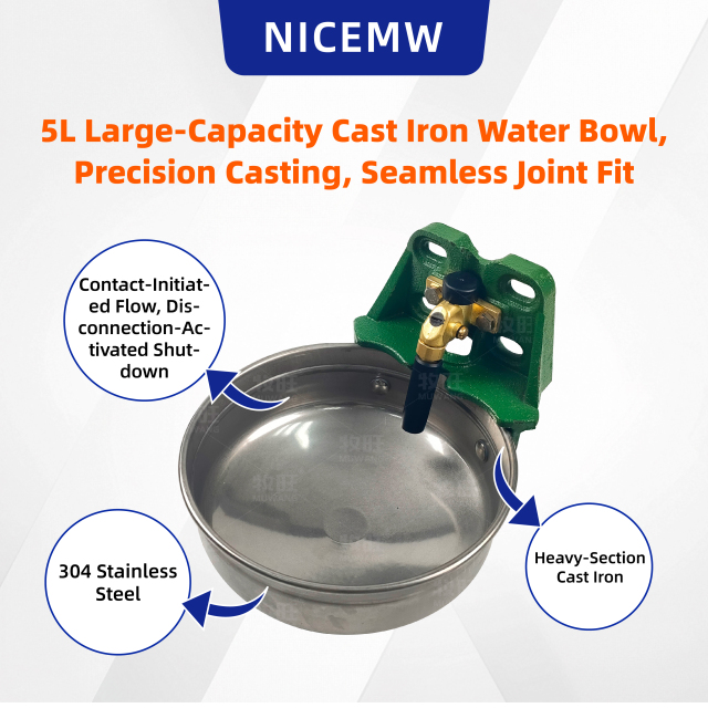 5L Stainless Steel Cast Iron drinking bowl