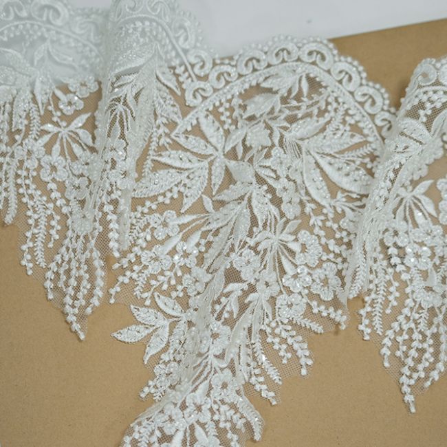 Beaded Embroidered Lace Trimming 3ST1018