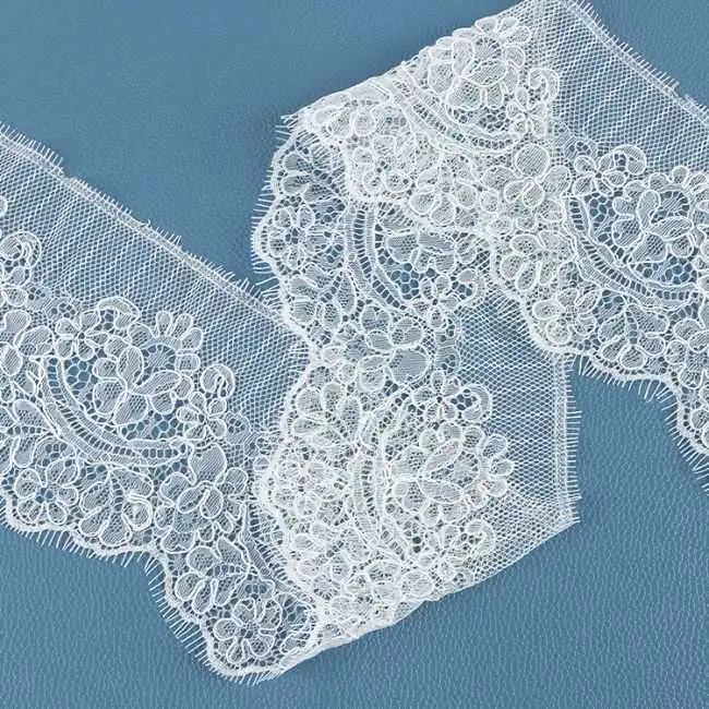 Corded Eyelash Chantilly Lace Trimming AS1004