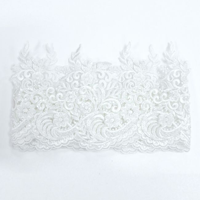 Beaded Embroidered Lace Trimming 3ST1005