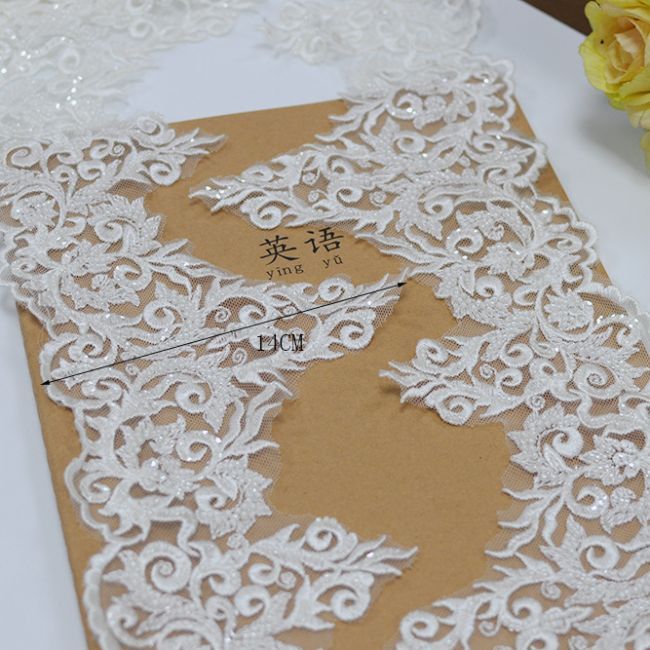 Beaded Embroidered Lace Trimming 3ST1004