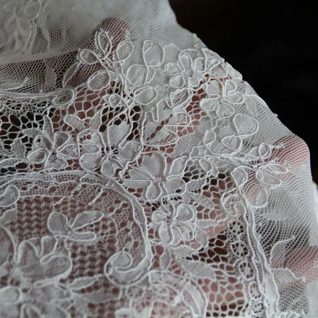Corded Eyelash Chantilly Lace Trimming AS1008
