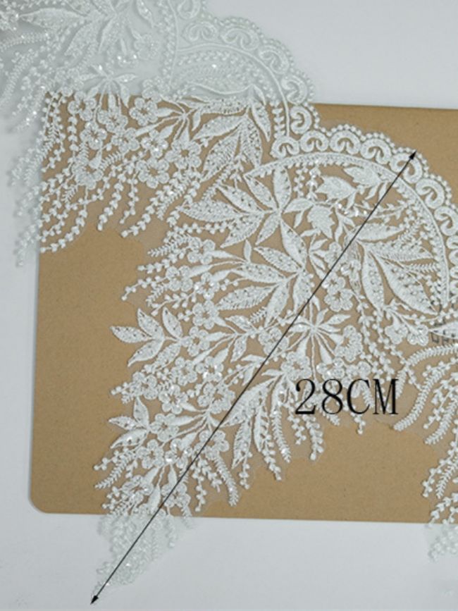 Beaded Embroidered Lace Trimming 3ST1018