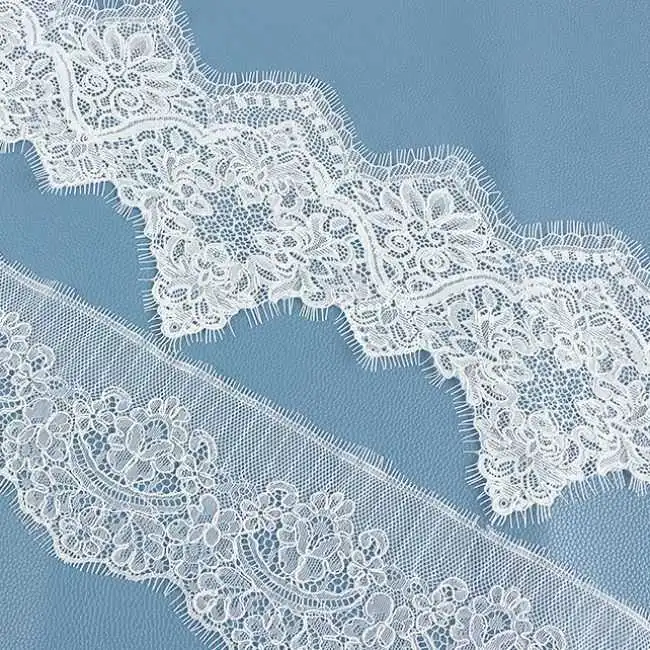 Corded Eyelash Chantilly Lace Trimming AS1004