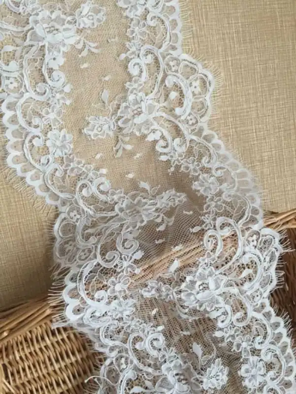3 Meters Corded Eyelash Chantilly Lace Trim RB001